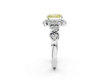 White gold Fancy Yellow Radiant Cut Brilliant Milgrain Pave Heart Band Solitaire Ring_14