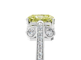 White gold Fancy Yellow Radiant  Cut Cathedral Pave Diamond Engagement Ring with Six-Prong Setting_38