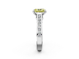 14K Yellow Gold Cut Channel Set Solitaire Engagement Ring with Prong Setting