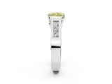 White gold Fancy Yellow Radiant Cut Cut Channel Set Solitaire Ring with Four-Prong Setting_14