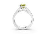 White gold Fancy Yellow Radiant Cut Cut Channel Set Solitaire Ring with Four-Prong Setting_15