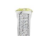 White gold Fancy Yellow Radiant Cut Cut Diamond Channel Set Pave Band with Tension Prong Setting_5