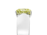 White gold Fancy Yellow Radiant Cut Cut Diamond Channel Set Solitaire Ring with Four-Prong Setting_137