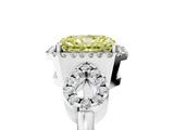 White gold Fancy Yellow Radiant Cut Cut Halo Diamond Infinity Band with Four-Prong Setting_5