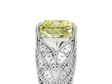 White gold Fancy Yellow Radiant Cut Cut Milgrain Pave Diamond Engagement Ring with Four-Prong Setting_32