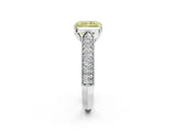 White gold Fancy Yellow Radiant Cut Cut Pave Split Shank Engagement Ring with Four-Prong Setting_14