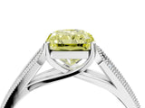 White gold Fancy Yellow Radiant Cut Cut Pave Split Shank Engagement Ring with Four-Prong Setting_16