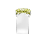White gold Fancy Yellow Radiant Cut Diamond Channel Set Solitaire Ring with Four-Prong Setting_50