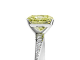 White gold Fancy Yellow Radiant Cut Diamond Engagement Ring with Side Stone Accents and Four-Prong Setting_17