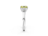 White gold Fancy Yellow Radiant  Cut Diamond Five-Stone Prong Set White Gold Ring_34