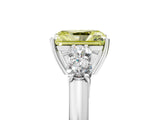 White gold Fancy Yellow Radiant  Cut Diamond Five-Stone Prong Set White Gold Ring_37