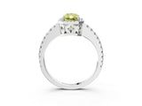 White gold Fancy Yellow Radiant Cut Diamond Halo Engagement Ring with Pavé Band and Prong Setting_54