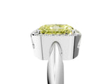 White gold Fancy Yellow Radiant  Cut Diamond Halo Engagement Ring with Split Shank and Four-Prong Setting_95