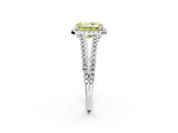 White gold Fancy Yellow Radiant Cut Diamond Halo Split Shank Engagement Ring_53