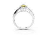 White gold Fancy Yellow Radiant Cut Diamond Halo Split Shank Engagement Ring_54