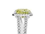 White gold Fancy Yellow Radiant Cut Diamond Halo Split Shank Engagement Ring_56