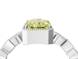 White gold Fancy Yellow Radiant  Cut Diamond Milgrain Marquise Band with Prong Setting_7