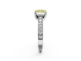 White gold Fancy Yellow Radiant  Cut Diamond Pave Band with Four-Prong Setting_39