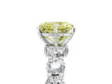White gold Fancy Yellow Radiant Cut Diamond Side Stone Engagement Ring with Four-Prong Setting_41