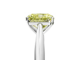 White gold Fancy Yellow Radiant Cut Diamond Solitaire Engagement Ring with Cathedral Setting and Four-Prong Mount_170