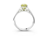 White gold Fancy Yellow Radiant Cut Diamond Solitaire Engagement Ring with Cathedral Setting and Four-Prong Mount_49