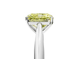 White gold Fancy Yellow Radiant Cut Diamond Solitaire Engagement Ring with Cathedral Setting and Four-Prong Mount_5