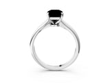 White gold Fancy Yellow Radiant Cut Diamond Solitaire Engagement Ring with Classic Band and Four-Prong Setting_119