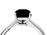 White gold Fancy Yellow Radiant Cut Diamond Solitaire Engagement Ring with Classic Band and Four-Prong Setting_120