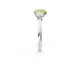 White gold Fancy Yellow Radiant Cut Diamond Solitaire Engagement Ring with Classic Band and Four-Prong Setting_14