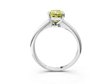 White gold Fancy Yellow Radiant Cut Diamond Solitaire Engagement Ring with Classic Band and Four-Prong Setting_15