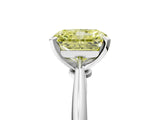 White gold Fancy Yellow Radiant Cut Diamond Solitaire Engagement Ring with Classic Band and Four-Prong Setting_17