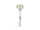 White gold Fancy Yellow Radiant Cut Diamond Solitaire Engagement Ring with Four-Prong Setting and Classic Band_22