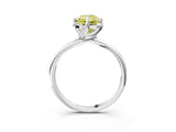 White gold Fancy Yellow Radiant Cut Diamond Solitaire Engagement Ring with Four-Prong Setting and Classic Band_23