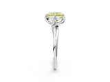 White gold Fancy Yellow Radiant Cut Diamond Solitaire Engagement Ring with Four-Prong Setting and Classic Band_34