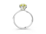 White gold Fancy Yellow Radiant Cut Diamond Solitaire Engagement Ring with Four-Prong Setting and Classic Band_35