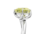 White gold Fancy Yellow Radiant Cut Diamond Solitaire Engagement Ring with Four-Prong Setting and Classic Band_37
