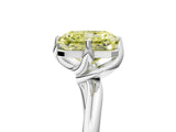 White gold Fancy Yellow Radiant Cut Diamond Solitaire Engagement Ring with Four-Prong Setting and Classic Band_49
