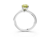 White gold Fancy Yellow Radiant Cut Diamond Solitaire Ring with Six-Prong Setting and Classic Band_291