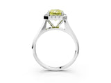 White gold Fancy Yellow Radiant  Cut Halo Solitaire Engagement Ring with Square Band and Four-Prong Setting_21