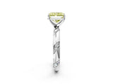 White gold Fancy Yellow Radiant Cut Solitaire Diamond Engagement Ring with Twisted Pave Band and Four-Prong Setting_39