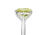 White gold Fancy Yellow Radiant Cut Solitaire Diamond Ring with Six-Prong Setting and Classic Band_269