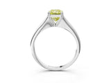 White gold Fancy Yellow Radiant Cut Solitaire Diamond Ring with Six-Prong Setting and Classic Band_39
