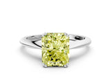 White gold Fancy Yellow Radiant Cut Solitaire Diamond Ring with Six-Prong Setting and Classic Band_41