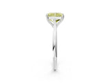 White gold Fancy Yellow Radiant Cut Solitaire Diamond Ring with Six-Prong Setting and Classic Band_5