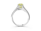 White gold Fancy Yellow Radiant Cut Solitaire Diamond Ring with Six-Prong Setting and Classic Band_53
