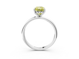 White gold Fancy Yellow Radiant  Cut Solitaire Engagement Ring with Four-Prong Setting and Classic Band_23