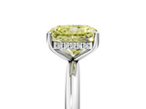 White gold Fancy Yellow Radiant  Cut Solitaire Engagement Ring with Four-Prong Setting and Classic Band_25