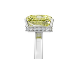 White gold Fancy Yellow Radiant  Cut Solitaire Engagement Ring with Four-Prong Setting on a Classic Band_25