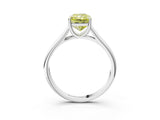 White gold Fancy Yellow Radiant Cut Solitaire Engagement Ring with Tapered Band and Four-Prong Setting_18