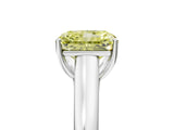 White gold Fancy Yellow Radiant Cut Solitaire Engagement Ring with Tapered Band and Four-Prong Setting_20